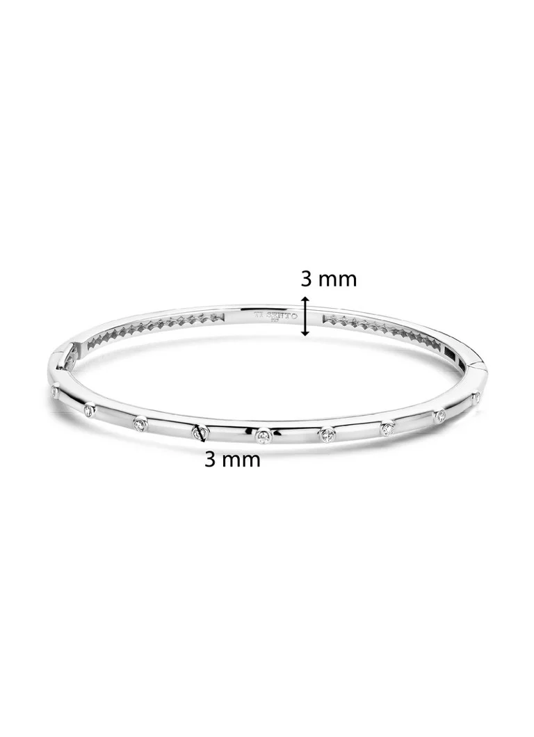 TI SENTO - Milano Silver Bangle with Zirconia 23031ZI