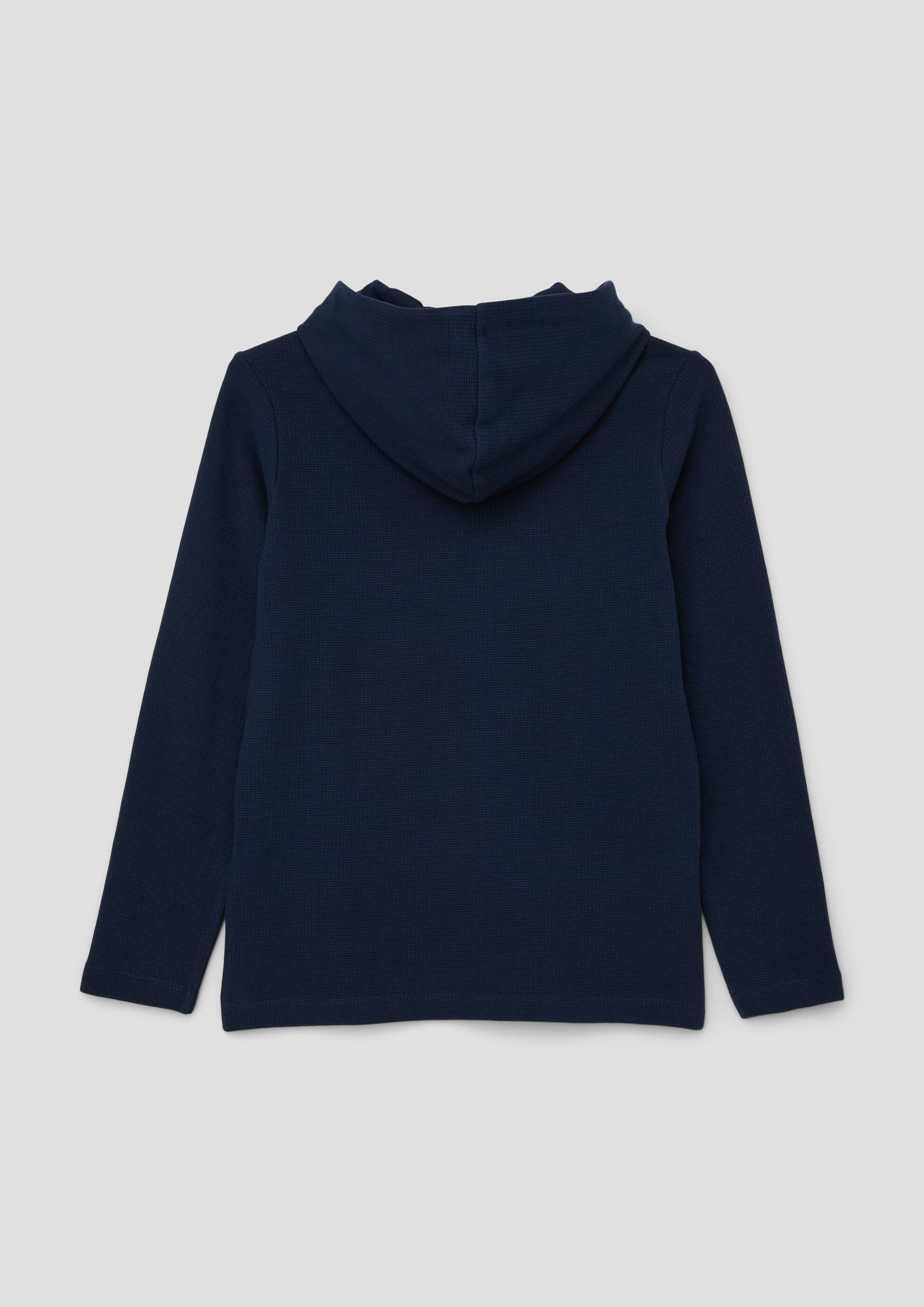 Kapuzenshirt mit Waffelpiqué  2134023-5952