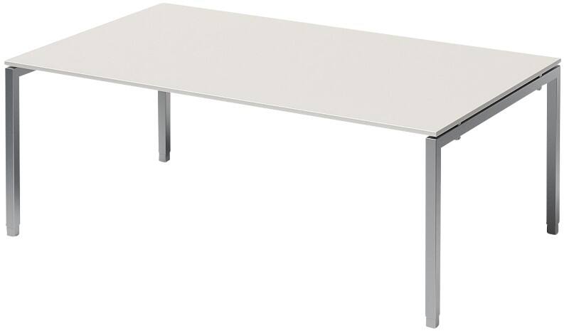Bisley Konferenztisch Cito Grau, Weiß, Silber 2.000 x 1.200 x 850 mm