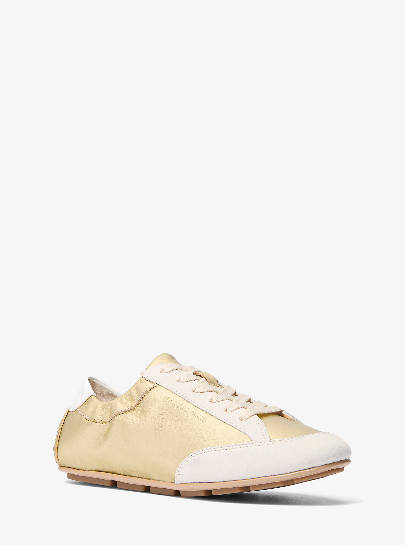 Susie Metallic Skinn- og Semsket Skinnsko - BLEKEGYLL
