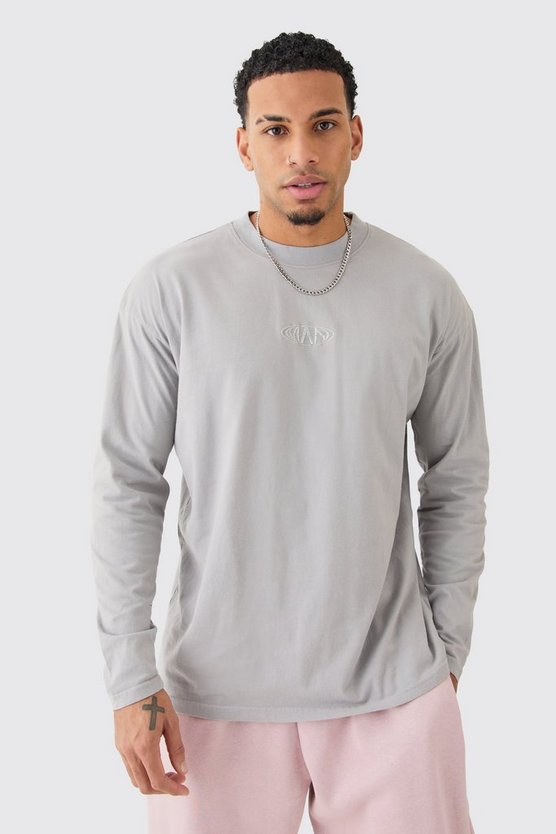 Langärmliges Oversize Man T-Shirt