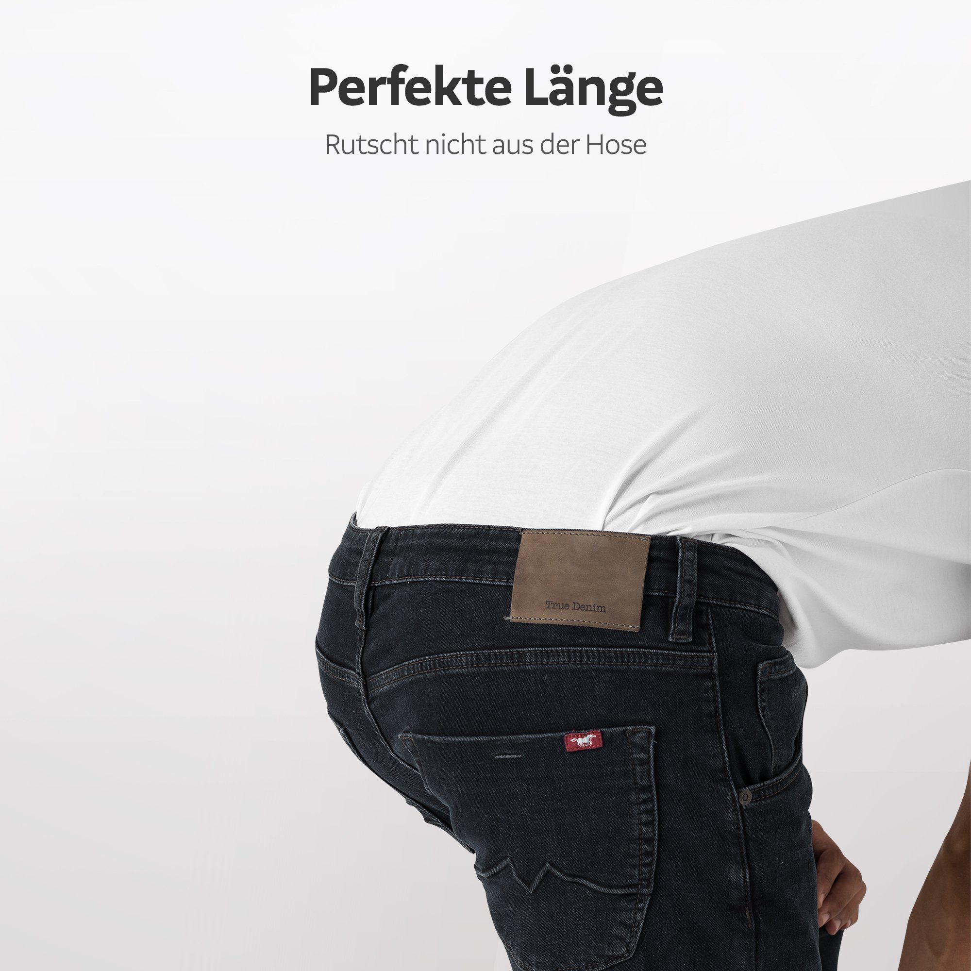 Burnell & Son T-Shirt Tshirt Herren aus 100% Baumwolle Regular Fit Basic Männer Set (S-5XL) (Packung, 3-tlg., 3er-Pack) in Unifarbe