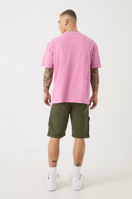 Oversize T-Shirt mit Trippy Lip Print