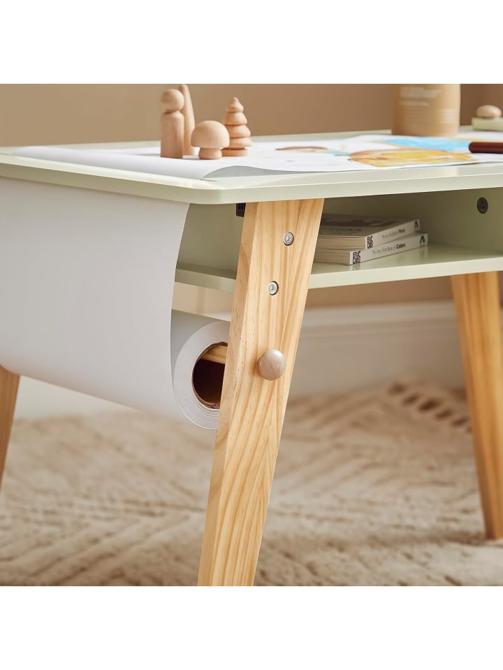 SoBuy Kindertisch in Weiß und Grün - (B)80 x (H)50 x (T)44cm günstig kaufen onesize