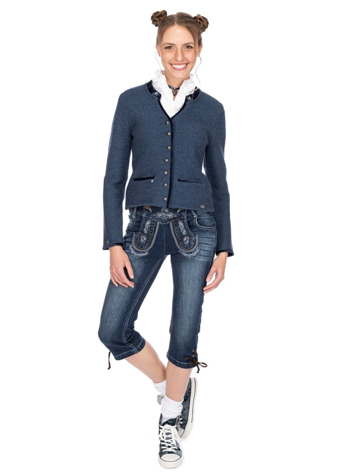 Spieth & Wensky Strickjacke MALTA in jeansblau günstig kaufen