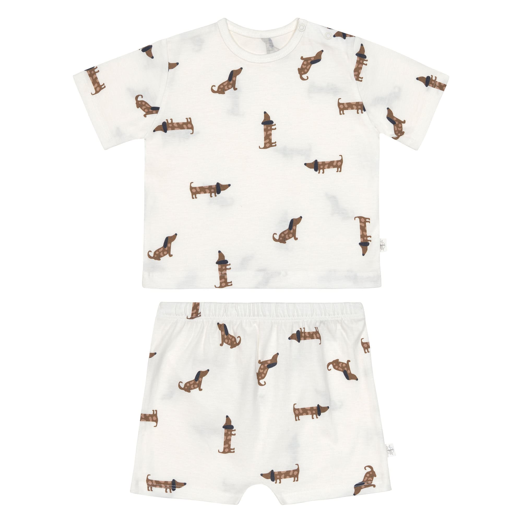 Kinder Pyjama Kurz - Bio Baumwolle, Hund Milky
