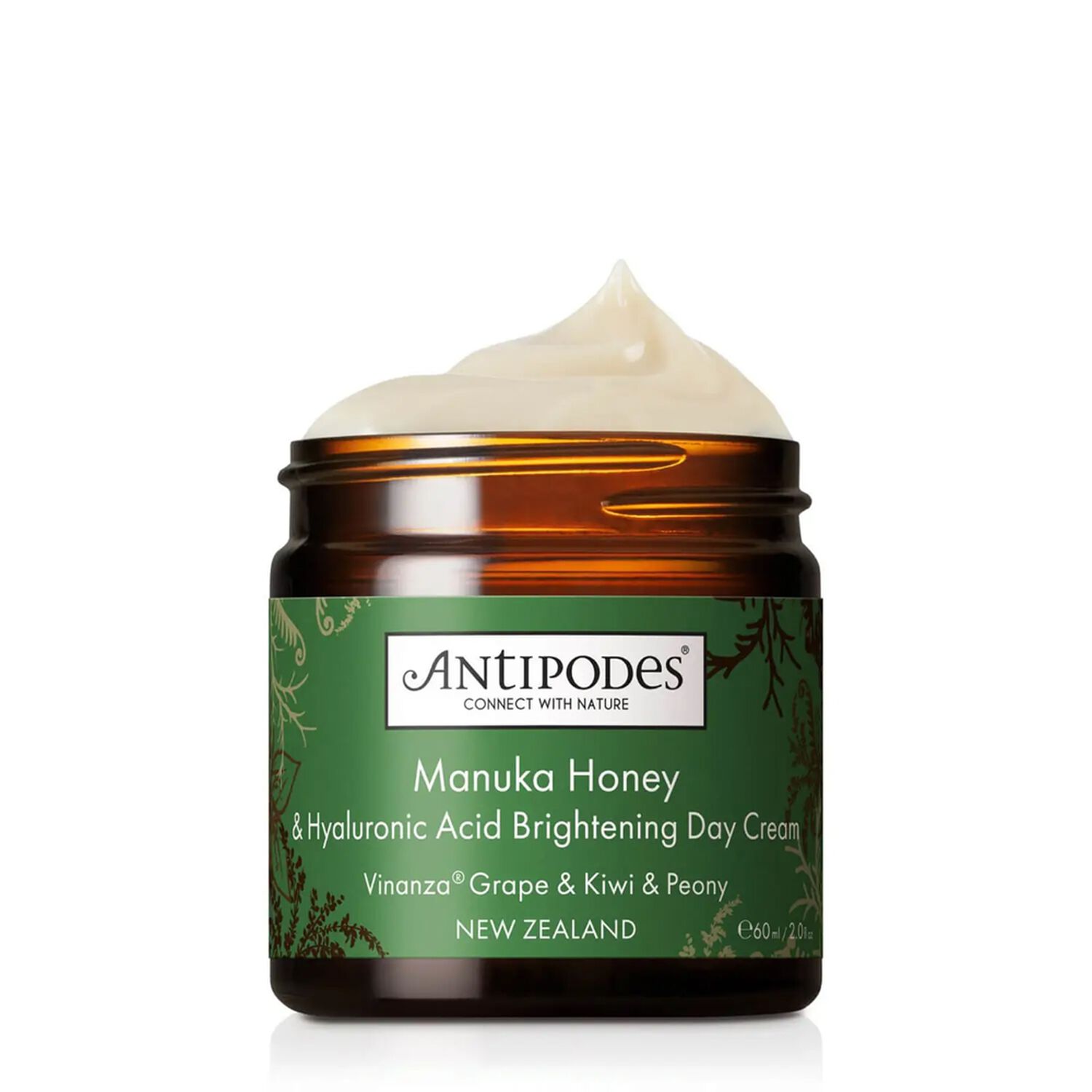 Antipodes Manuka Honey & Acide Hyaluronique Crème de jour légère Révélatrice d'éclat