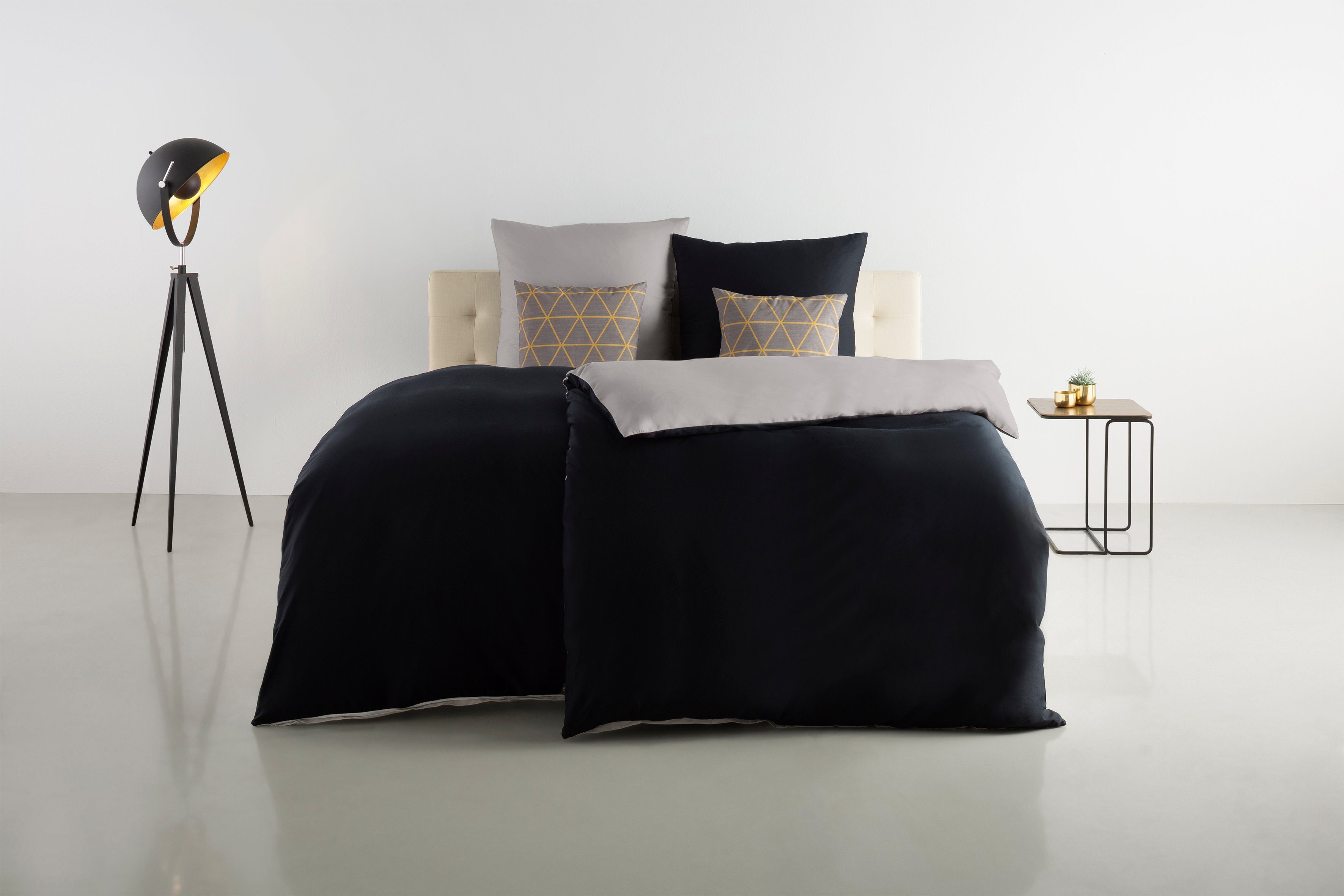 Wendebettwäsche Sofia in Gr. 135x200 oder 155x220 cm, Leonique, Satin, 2 teilig, Bettwäsche aus Baumwolle, zeitlose Bettwäsche mit Wendeoptik