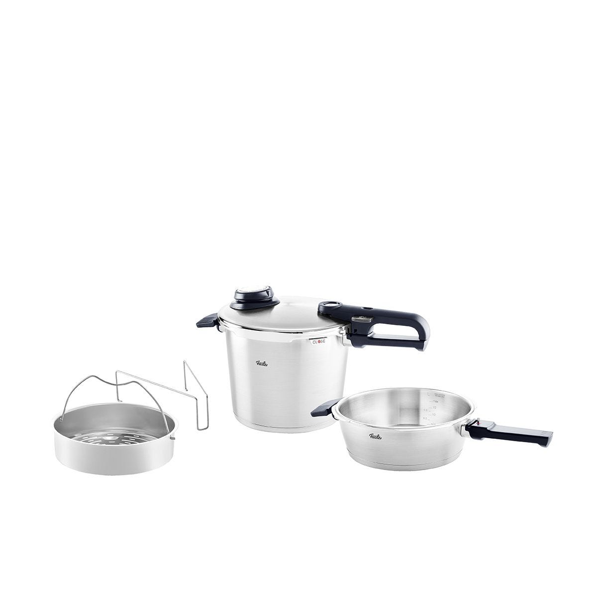 Vitavit® Premium Set aus Schnellbratpfanne 2,5 Liter + Schnellkochtopf 6 Liter