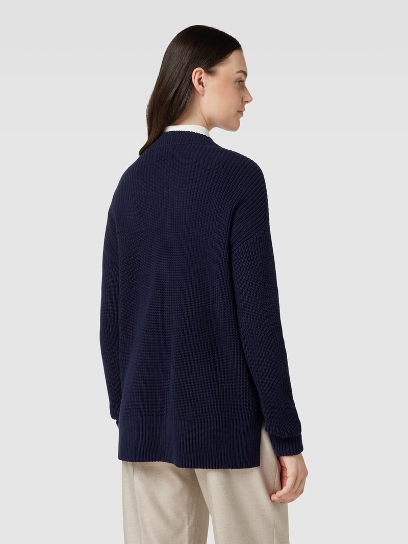 Strickjacke mit V-Ausschnitt in dunkelblau