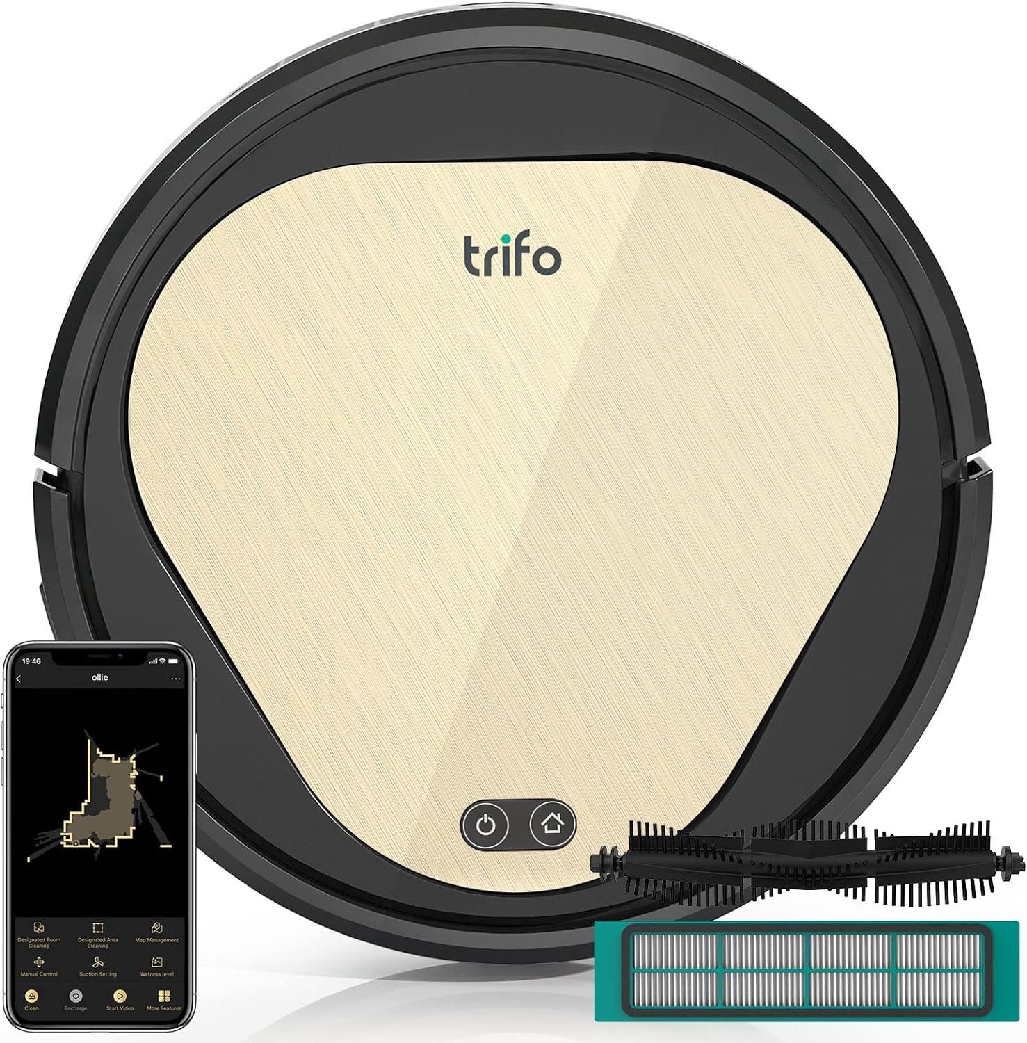 trifo Saugroboter Ollie S, beutellos, VSLAM-Navigation, 3D-Objekterkennung, KI-Kartierung