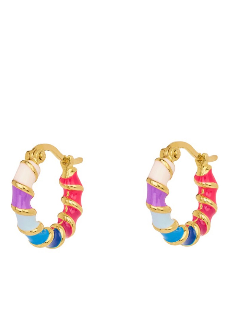 Anna + Nina Holographic gold-plated earrings