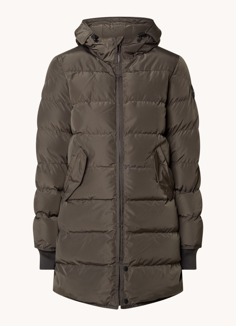 Airforce Jade padded jacket with hood and flap pockets