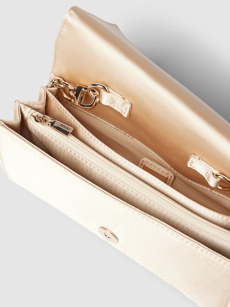 Umhängetasche mit Label-Details Modell 'GLAMOUR' in gold