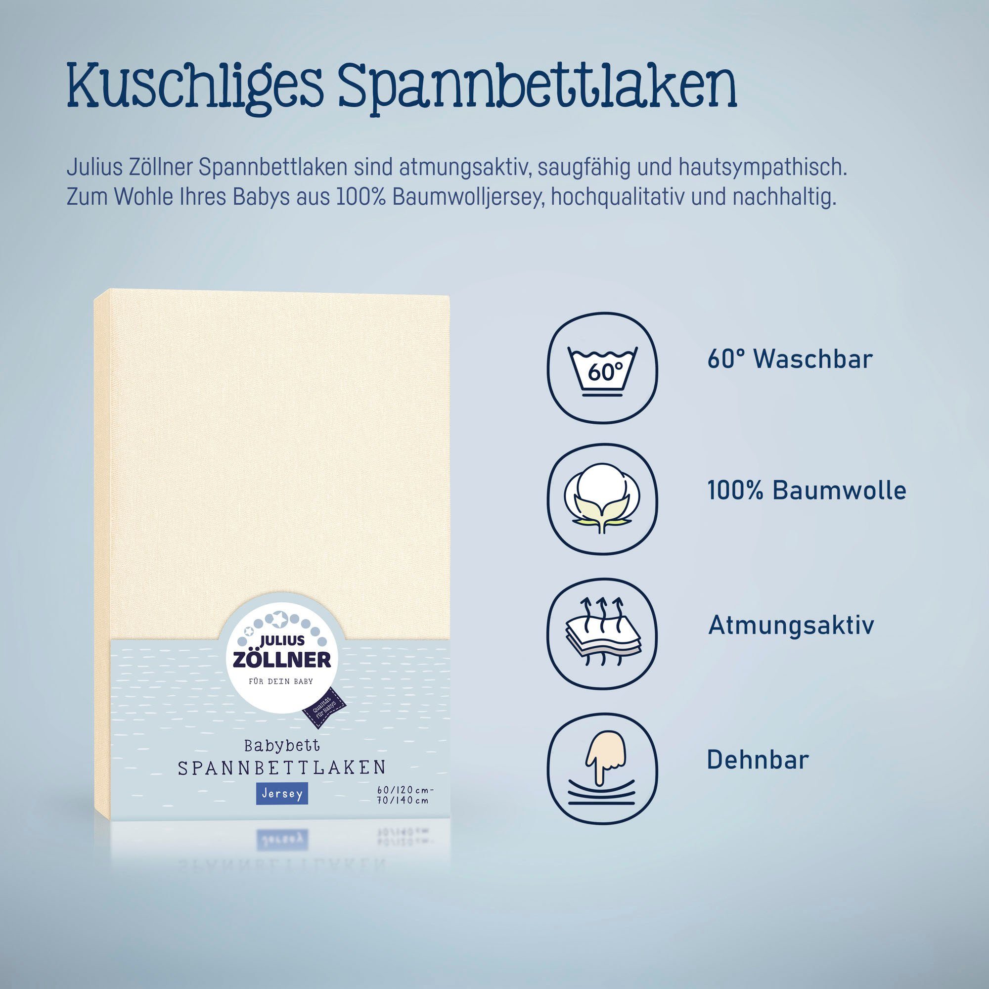 Matratze, Decken, Spannbetttuch, Kombi Jan, Julius Zöllner, Füllung: silikonisierte Spiralhohlfaser (100% Polyester), Bezug: 65% Polyester, 35% Baumwolle