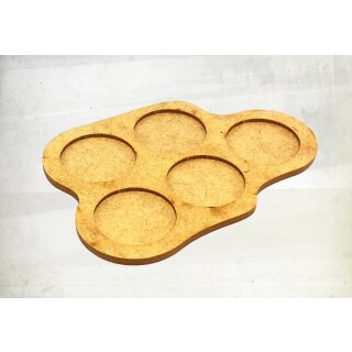 Small Squad Tray (for 5 models on 25mm round bases) (3)