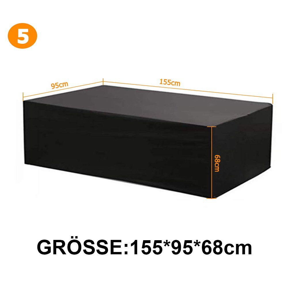 Qelus Gartenmöbel-Schutzhülle Gartenmöbel Abdeckung, Lounge L-Form Sofa Wasserdicht Schutzhülle, Winddicht UV-Beständiges Oxford Gewebe Schutzhülle für Garten