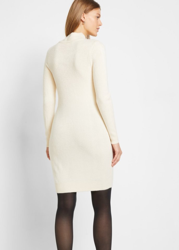Strickkleid mit Stehkragen