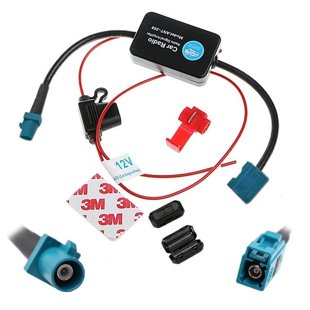 Bolwins A24 Uni Signalverstärker Fakra Autoradio Antennenadapter FM Verstärker Audioverstärker