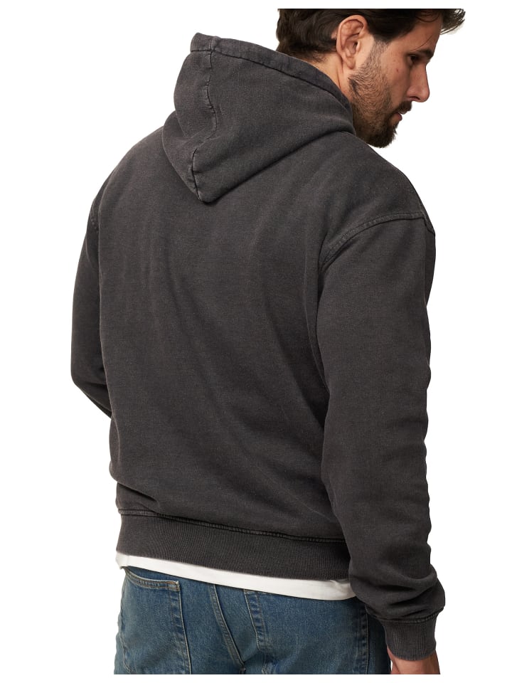 DAILY COTTON Kapuzenpullover - DCTALGAR Oversize Hoodie Sweatshirt in Black Washed günstig kaufen