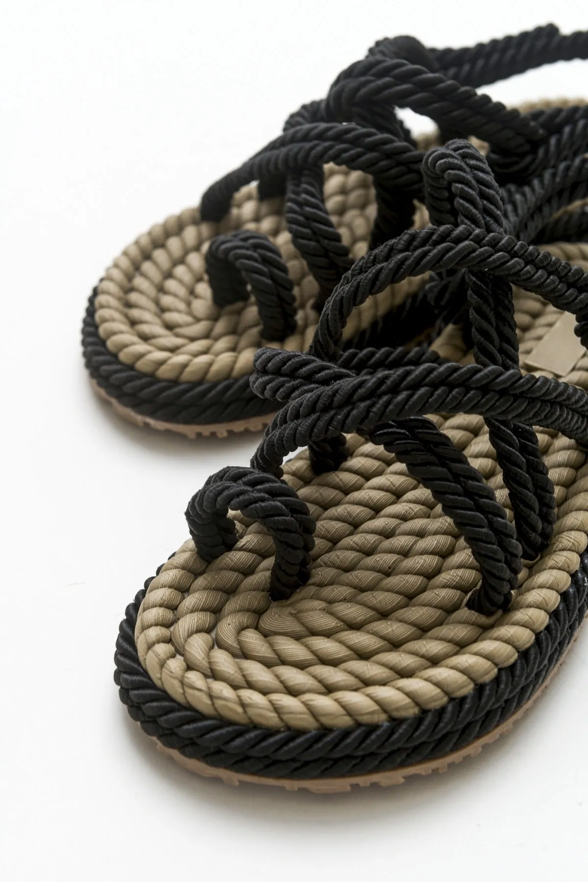 Luvi  Ip Schwarze Damensandalen