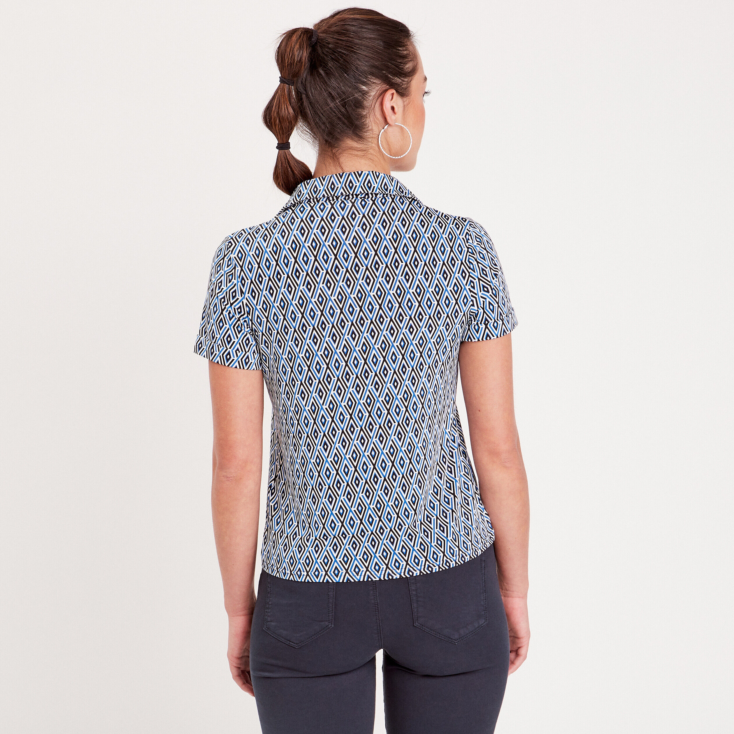 Chemise manches courtes noir femme | Cache Cache