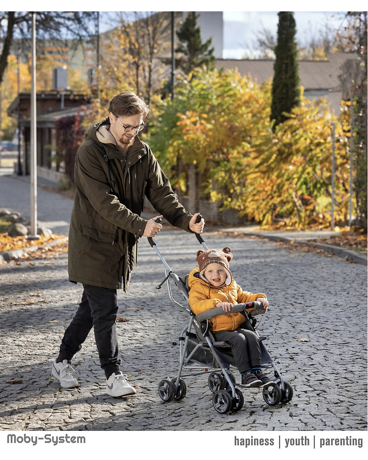Kinderwagen Schwenkbare Schaumstoffräder mit Sonnenverdeck