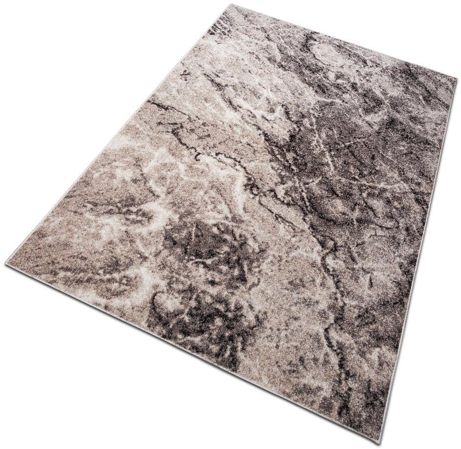 Teppich Saniel, Home affaire, rechteckig, Höhe: 9 mm, mit besonders weichem Flor, Kurzflor, Marmor-Optik