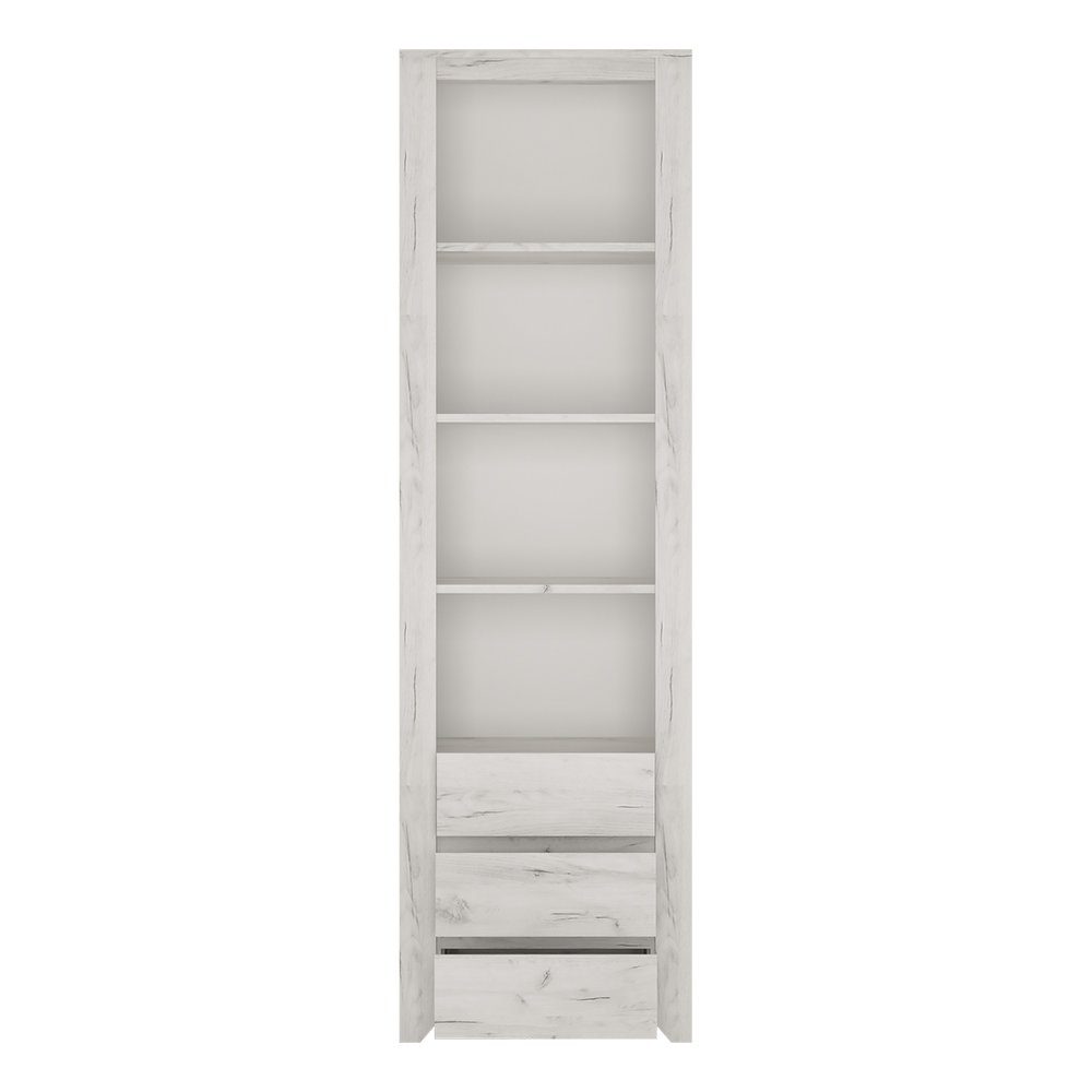 Lomadox Stauraumschrank AMANTEA-129 Regalschrank, Craft Eiche weiß