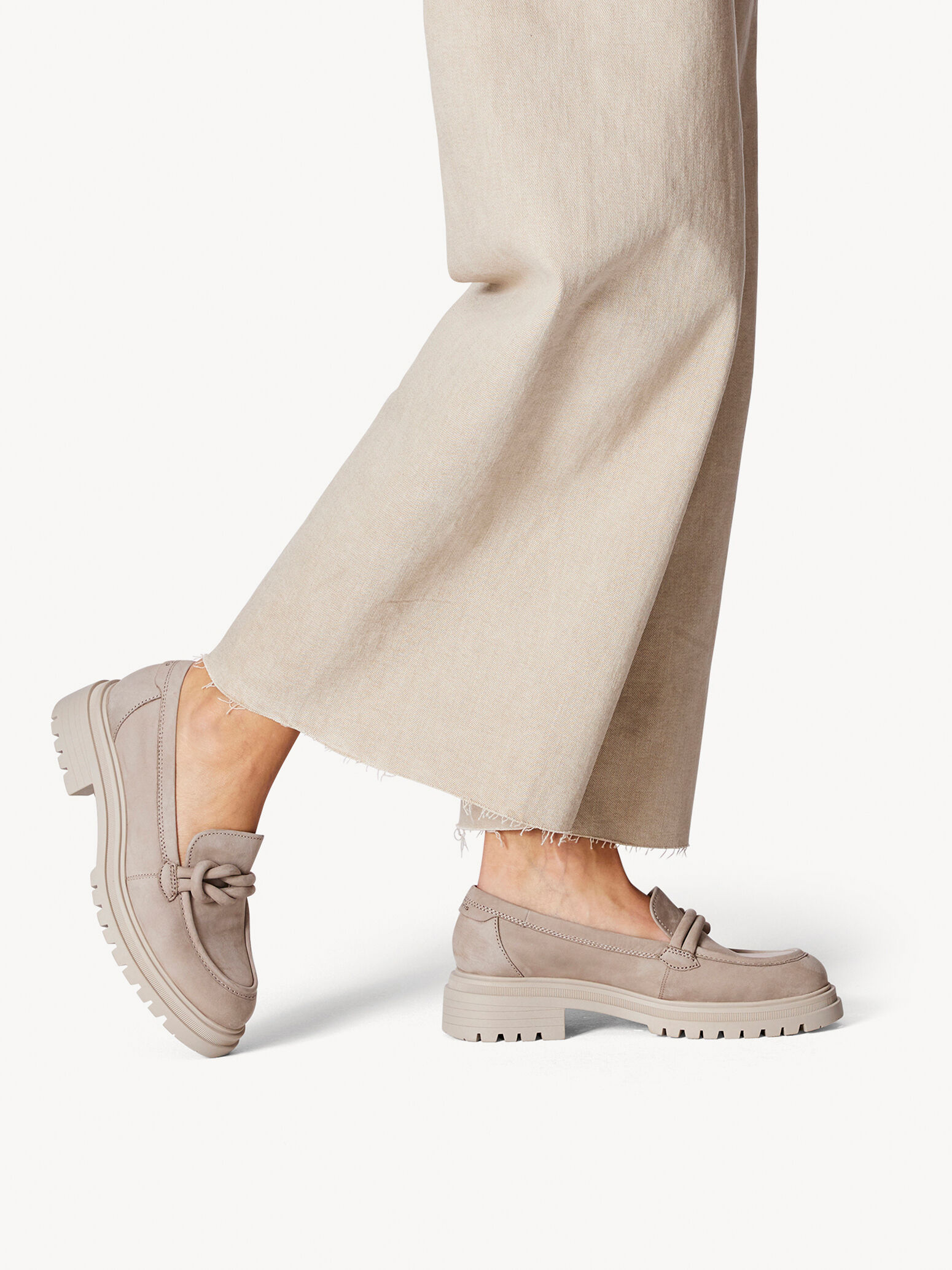 Slipper en cuir - beige