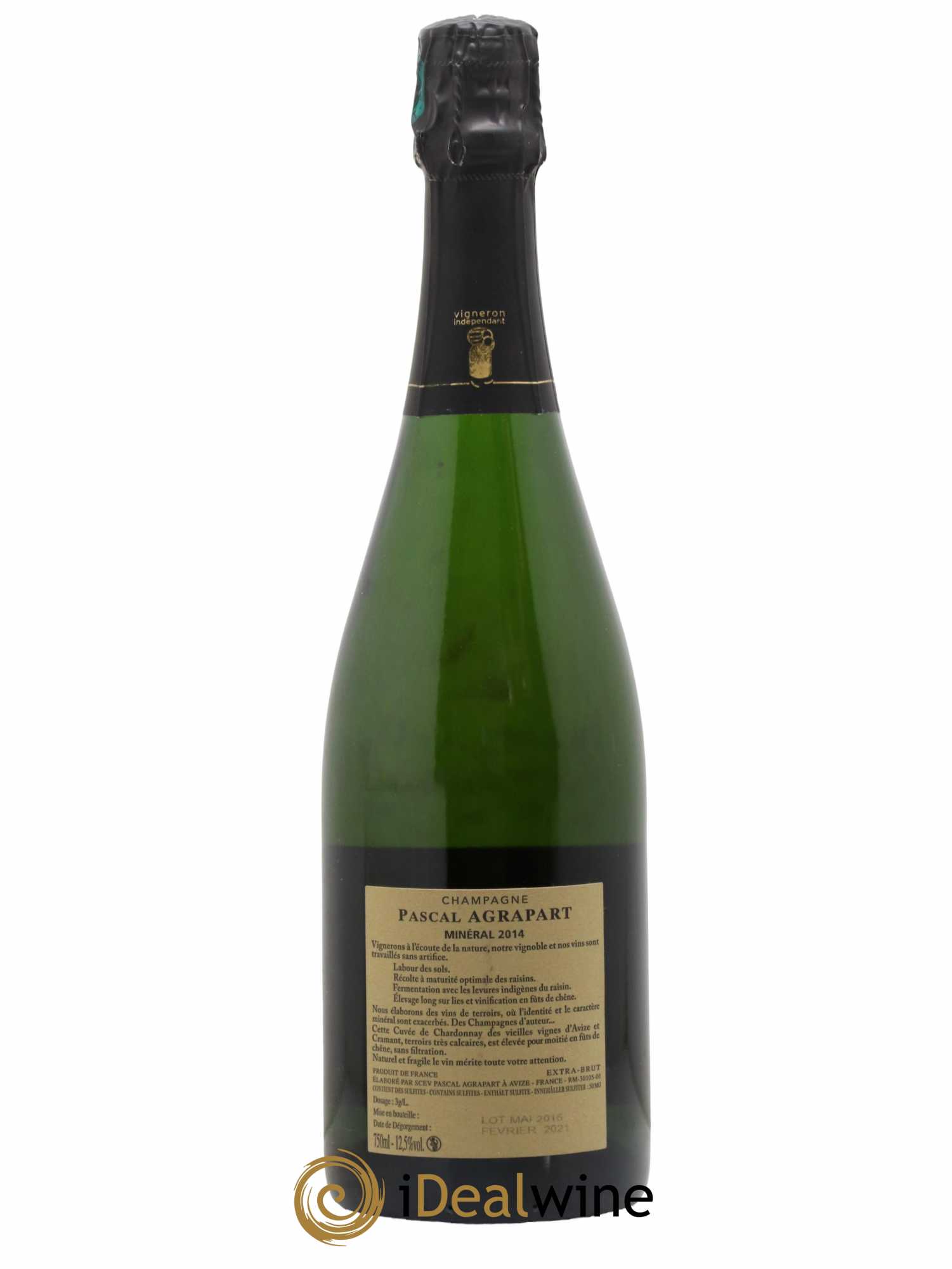 Minéral Extra Brut Blanc de blancs Agrapart & Fils  2014 - Lot de 1 Bouteille