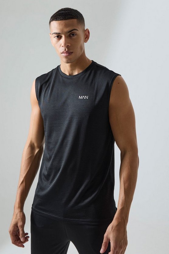 Man Active Jacquard Tanktop