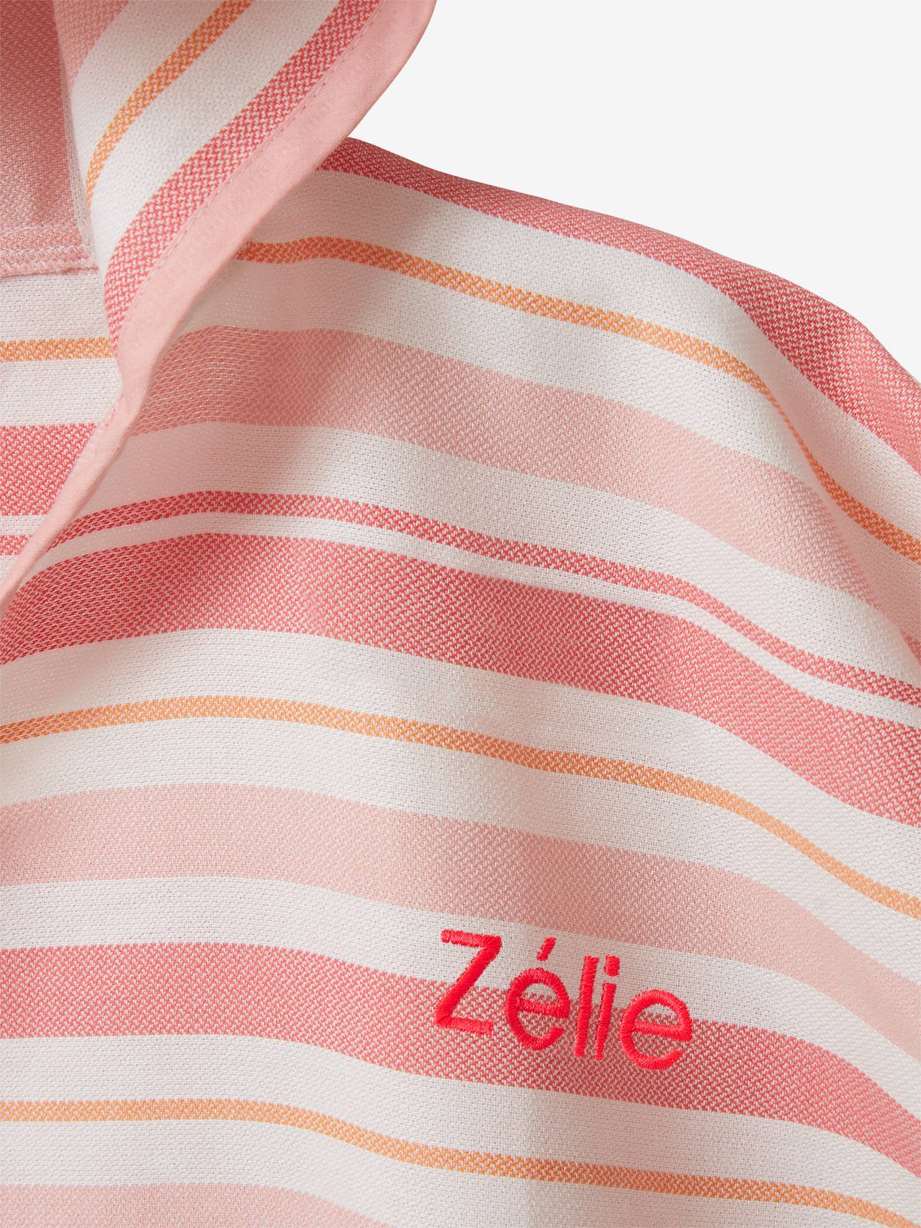 Vertbaudet Kinder Badeponcho, personalisierbar - blau gestreift