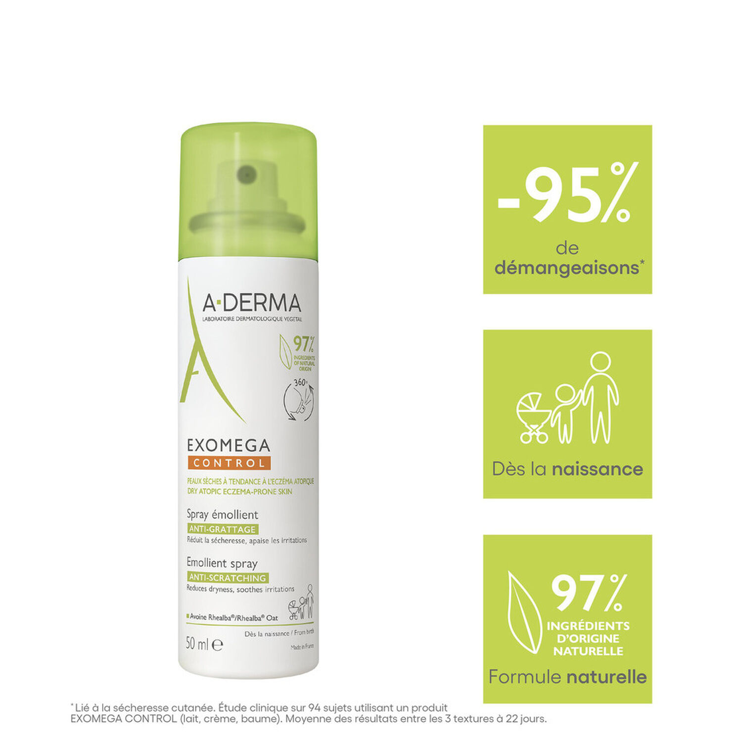 a-derma Exomega Control Spray émollient anti-grattage