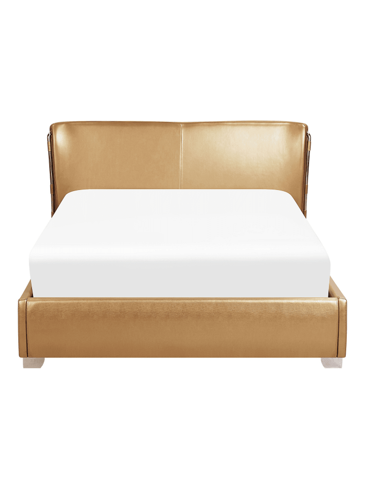 Beliani Doppelbett mit LED PARIS in Gold/Silber - (W) 175 x (H) 83 x (L) 228 cm günstig kaufen onesize