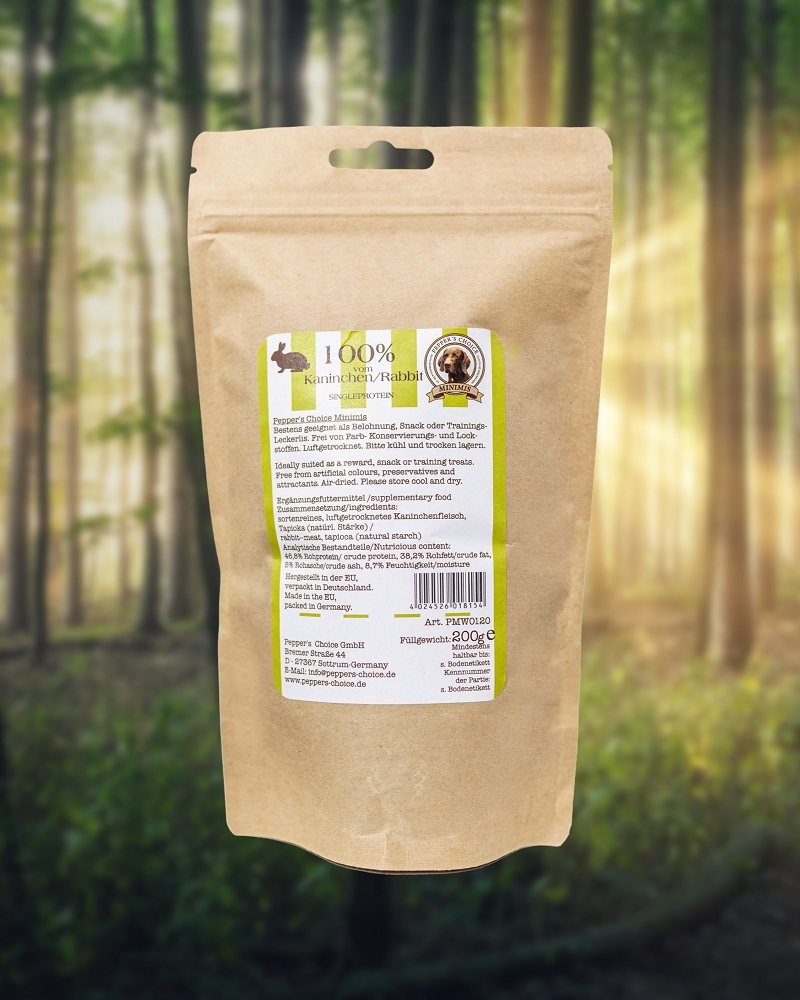 PEPPER'S CHOICE Snacks PEPPER'S CHOICE Minimis 200g Kaninchen