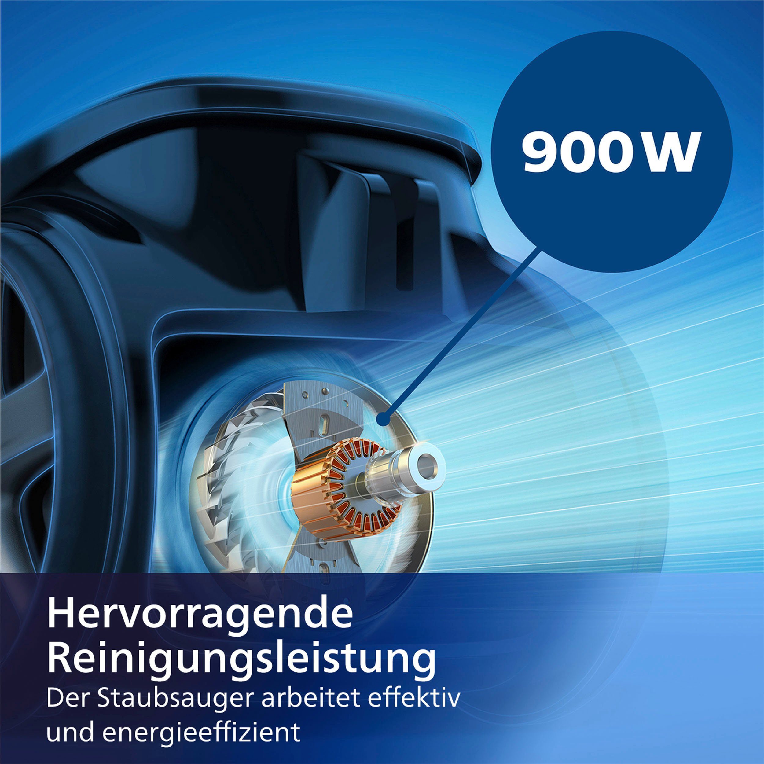 Philips Bodenstaubsauger FC8243/09, 900 W, mit Beutel
