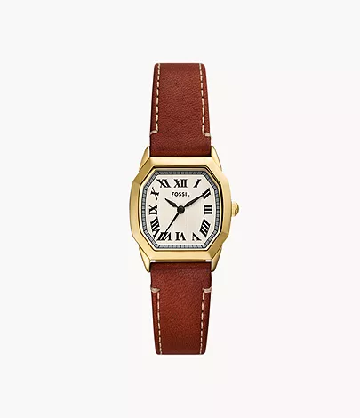 Fossil Uhr Harlow 3-Zeiger-Werk Leder mittelbraun