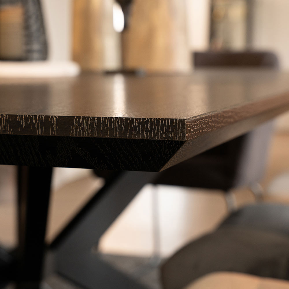 Home Deluxe HOME DELUXE Esstisch Eckig AVENCIA inkl. Sternfuß - 200 x 120 cm Dark Oak