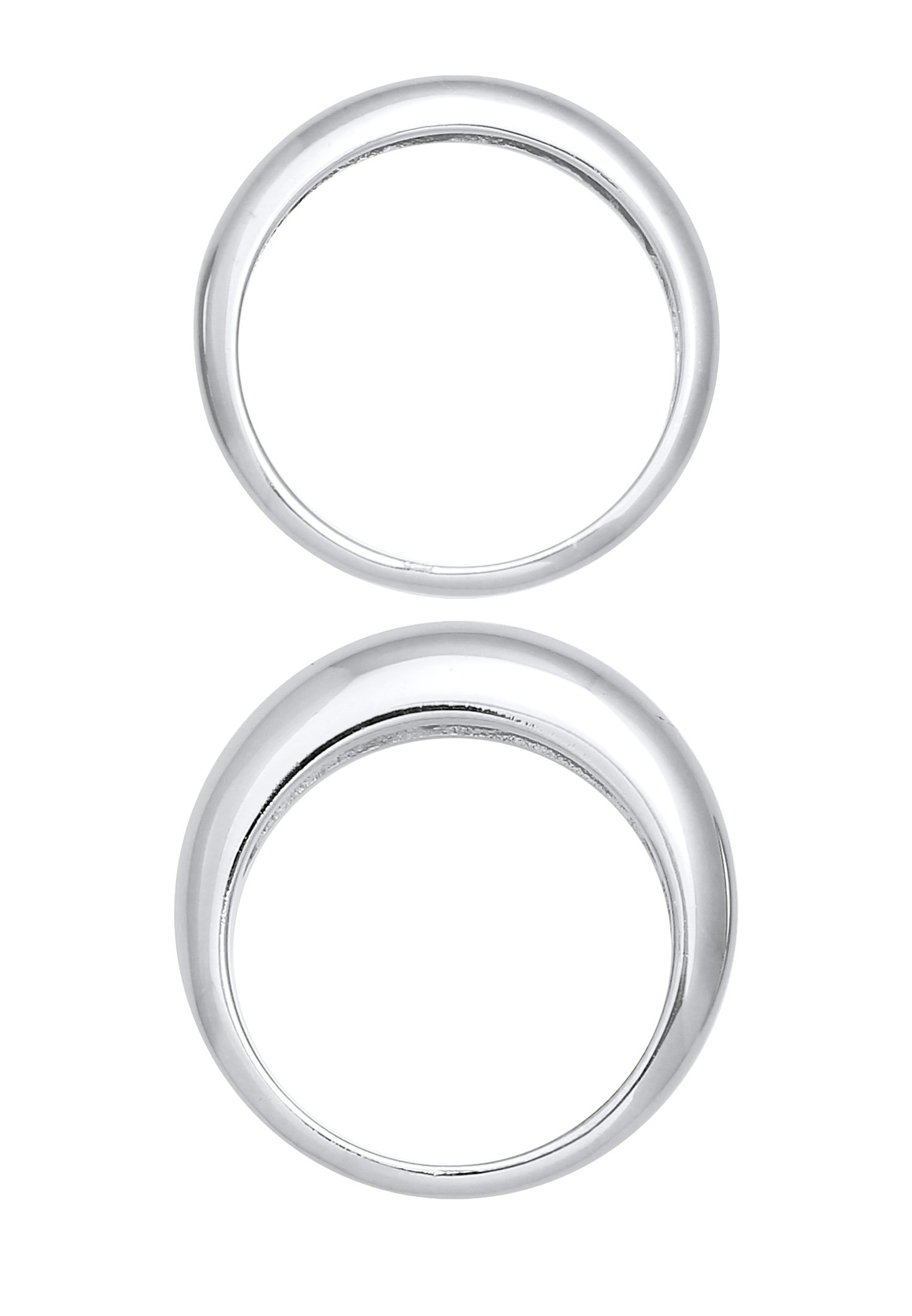 Elli PREMIUM Women's Ring Set - Basic Chunky Trend Blogger in 925 Sterling Silver