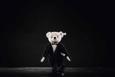 James Bond Dr. No Teddybär mit Musikwerk, 30 cm, schwarz