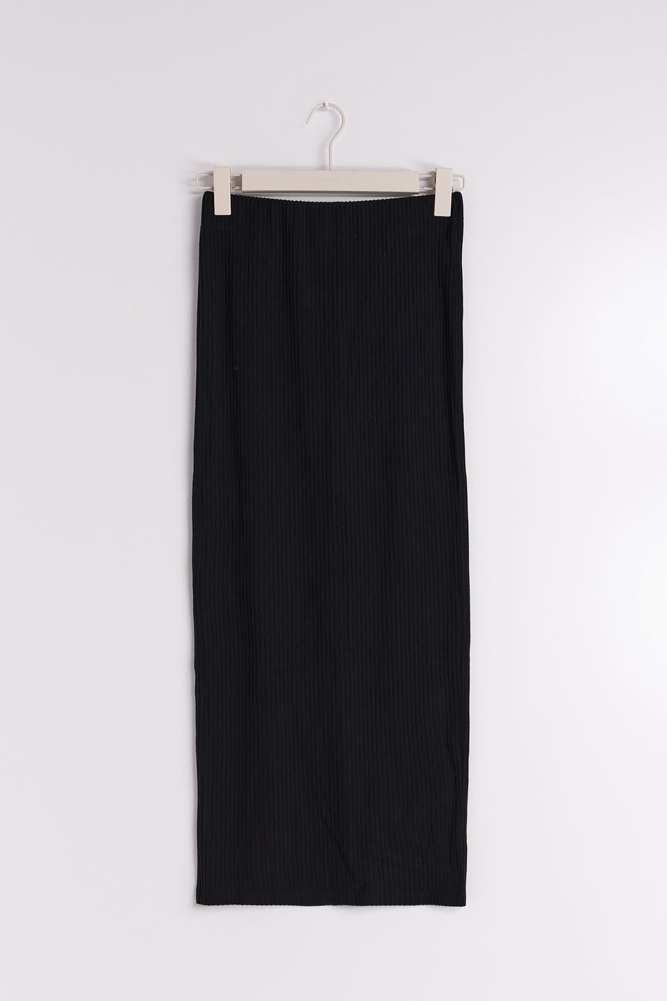 Long rib skirt