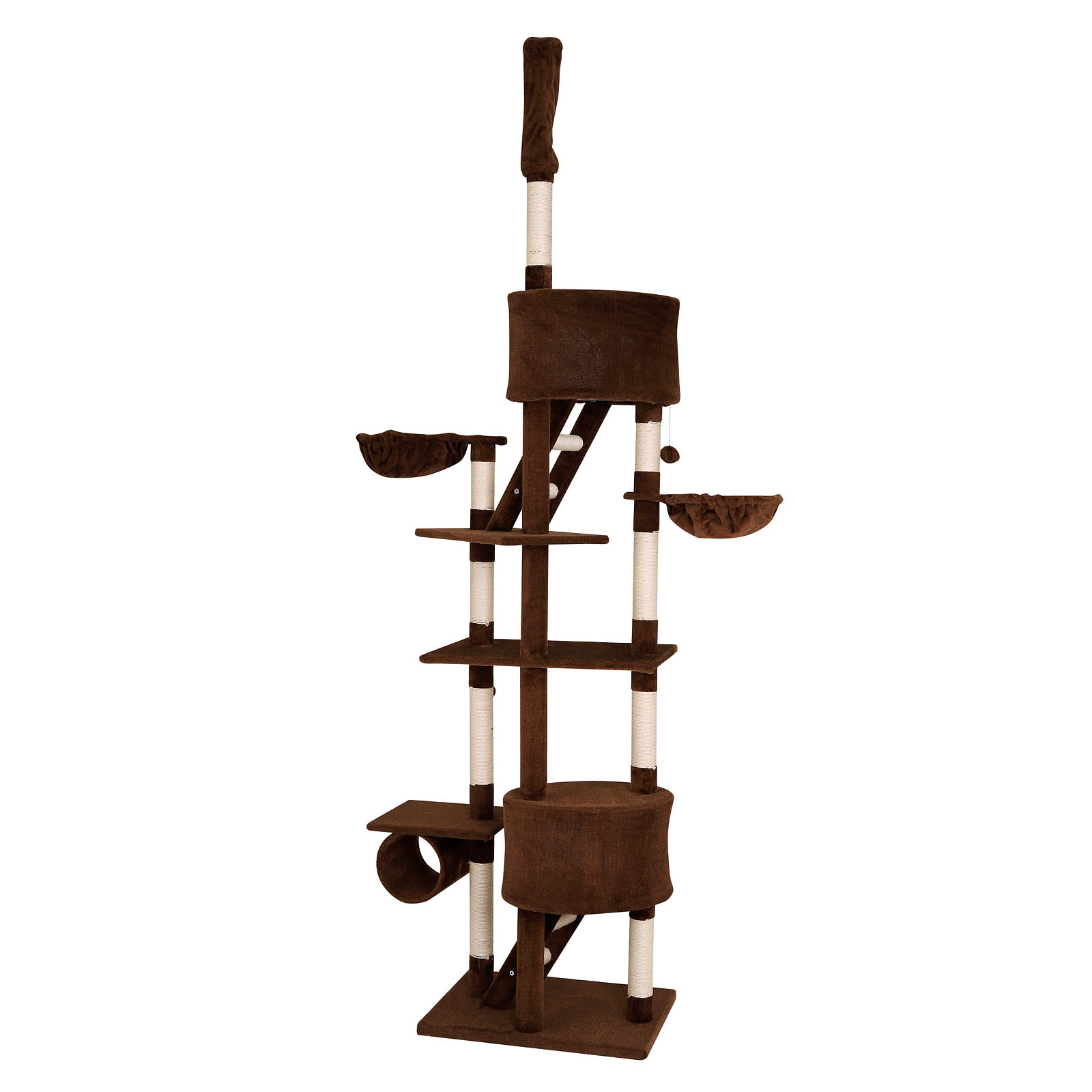 Lionto Kratzbäume Lionto Kratzbaum XXL, Höhenverstellbar (230 - 250 cm) braun