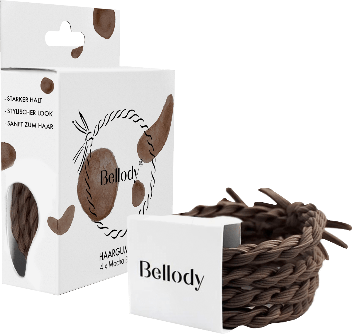 Haargummis Original Mocha Brown, 4 St