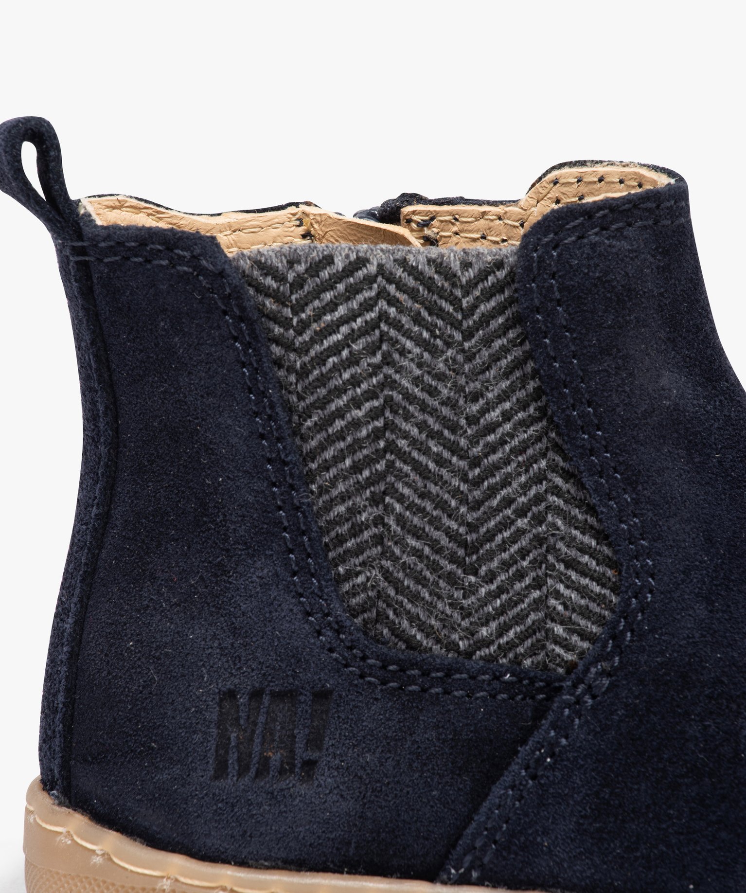 Boots Chelsea en cuir velours bébé Garçon - NA! marine | GEMO