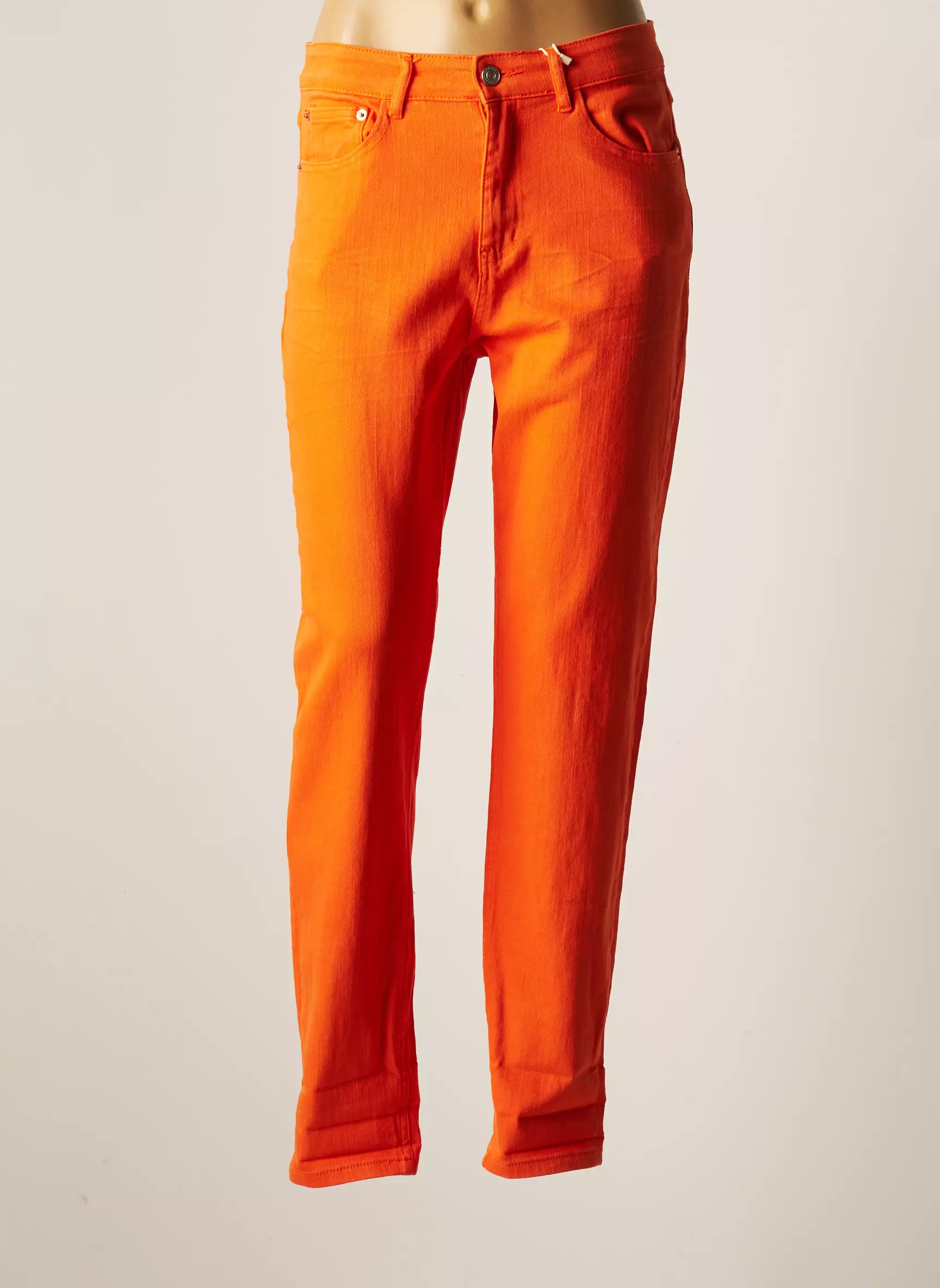 Onado Jeans Coupe Slim Femme couleur orange