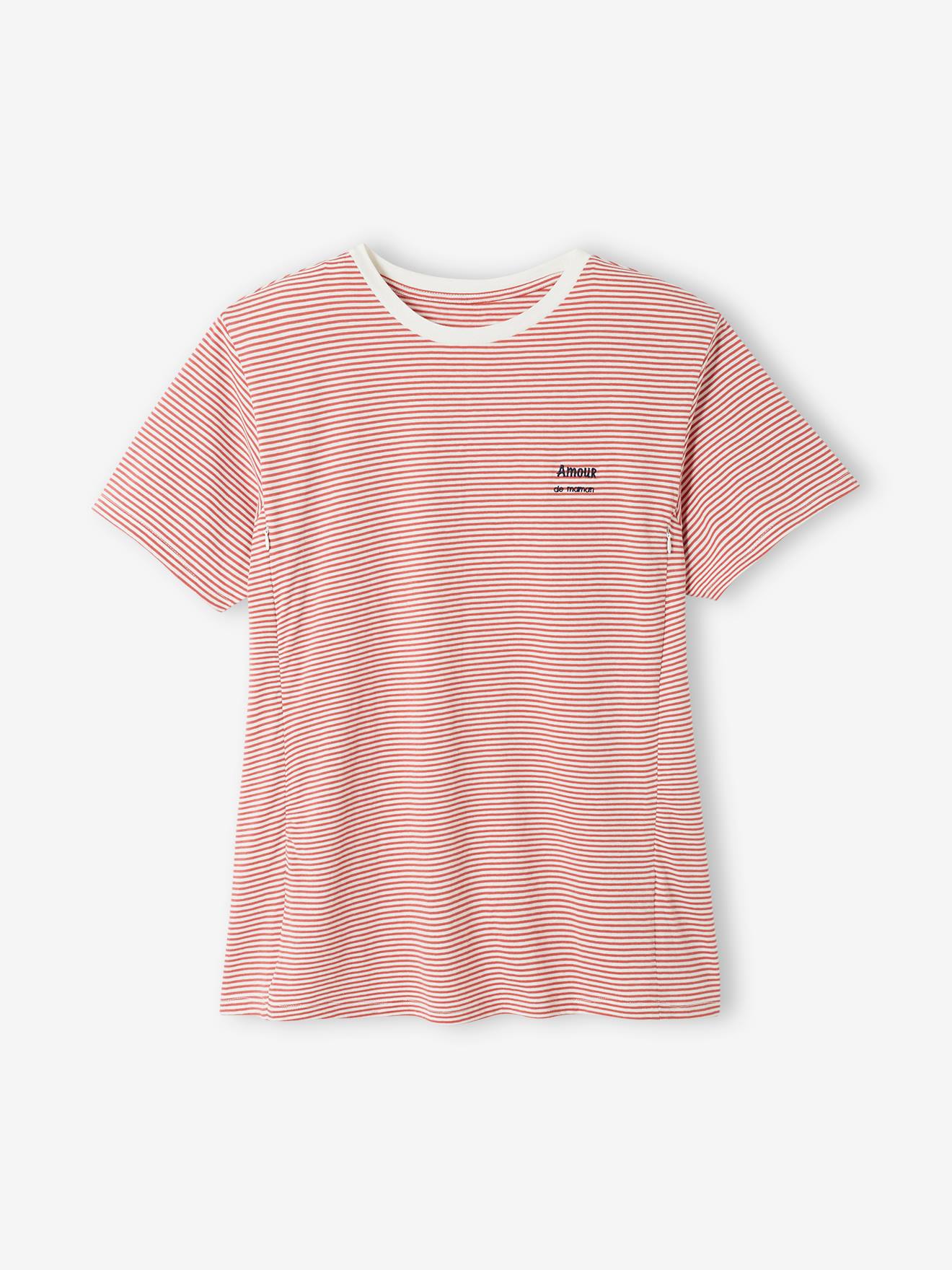 Vertbaudet T-Shirt aus Baumwolle, Schwangerschaft & Stillzeit, personalisierbar Oeko-Tex - grün