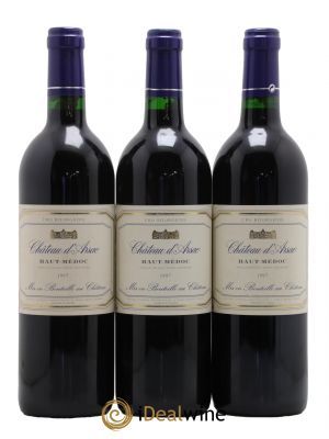 Château d'Arsac Cru Bourgeois  1997 - Lot de 3 Bouteilles