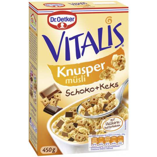 Dr.Oetker Vitalis Knusper Schoko+Keks 450g