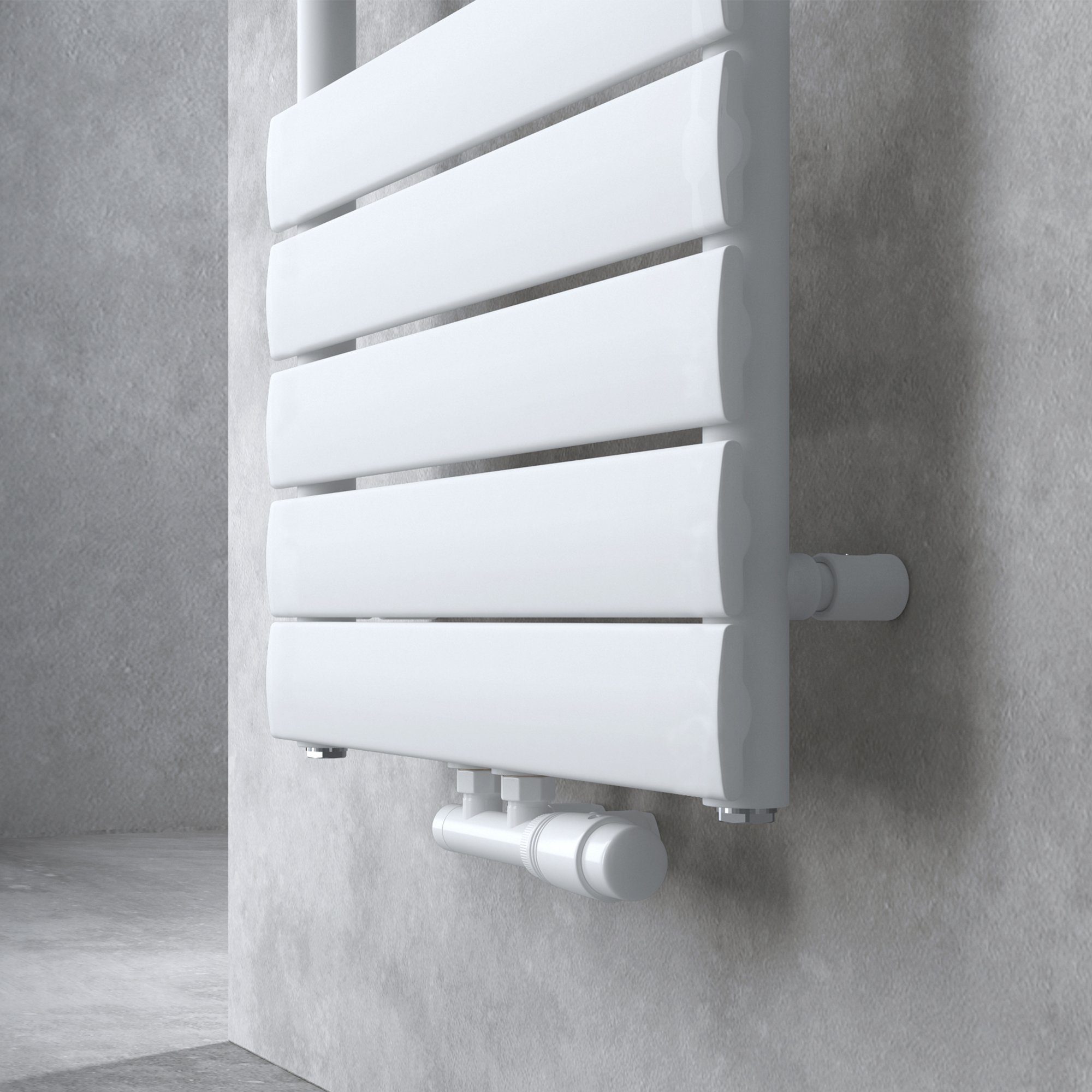 doporro Badheizkörper Design Badheizung Paneelheizkörper Einlagig Horizontal Mittelanschluss, sehr angenehme Strahlungswärme
